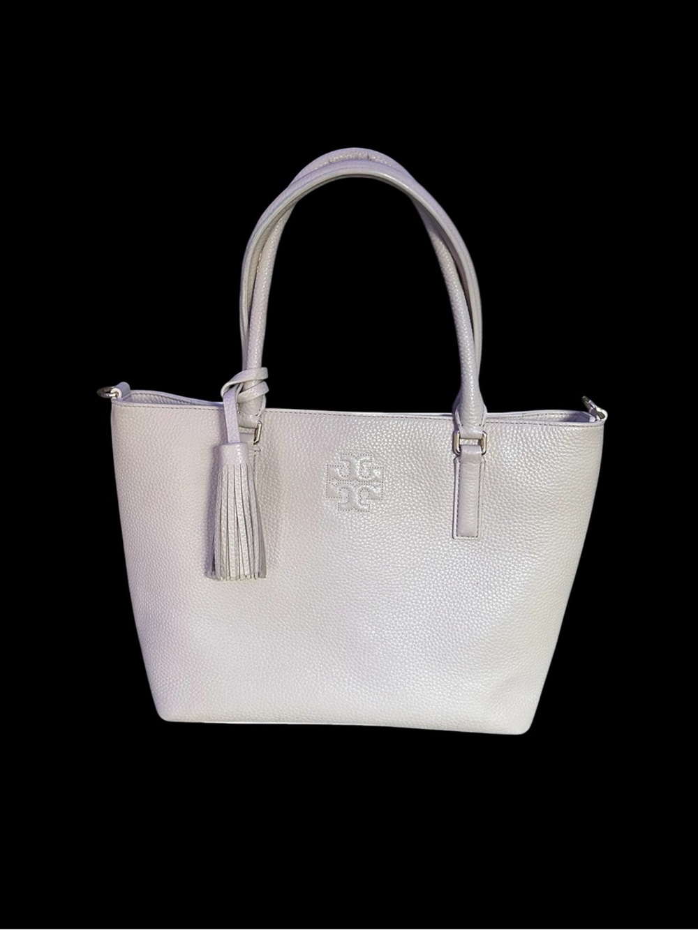 Tory Burch Pebbled Leather Tote Bag in Light Pink